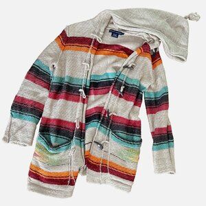 Vtg Ralph Lauren Hand Knit Sweater Cardigan Blue Label Linen Cotton Silk Rare